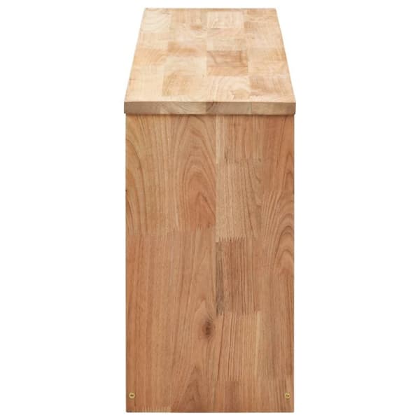 vidaXL Skobenk 94x20x38 cm heltre valnøtt