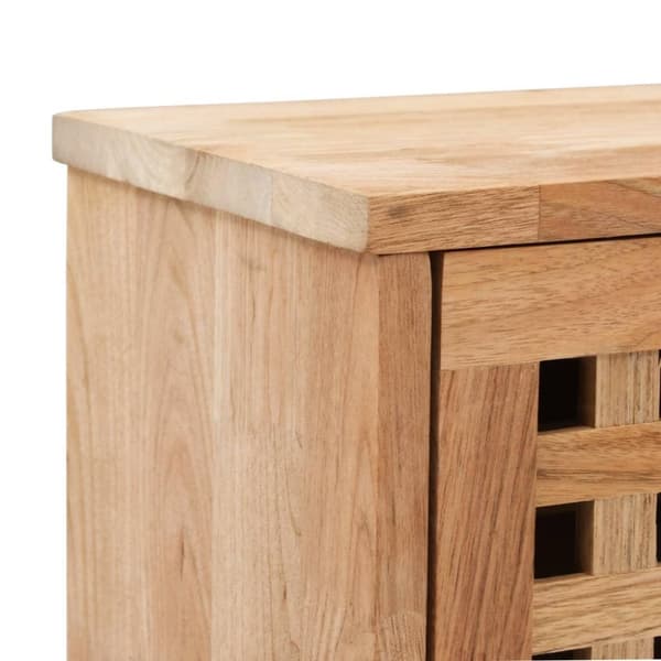 vidaXL Skobenk 94x20x38 cm heltre valnøtt