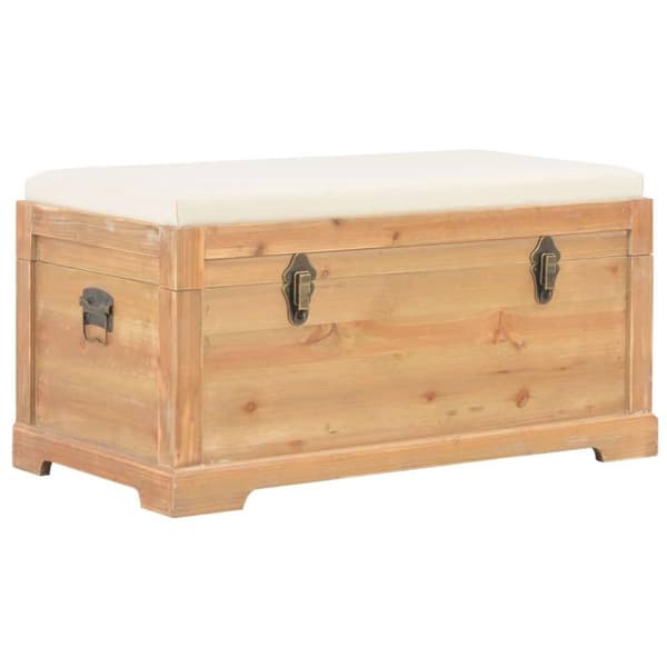vidaXL Förvaringskista med dyna 80x40x40 cm MDF