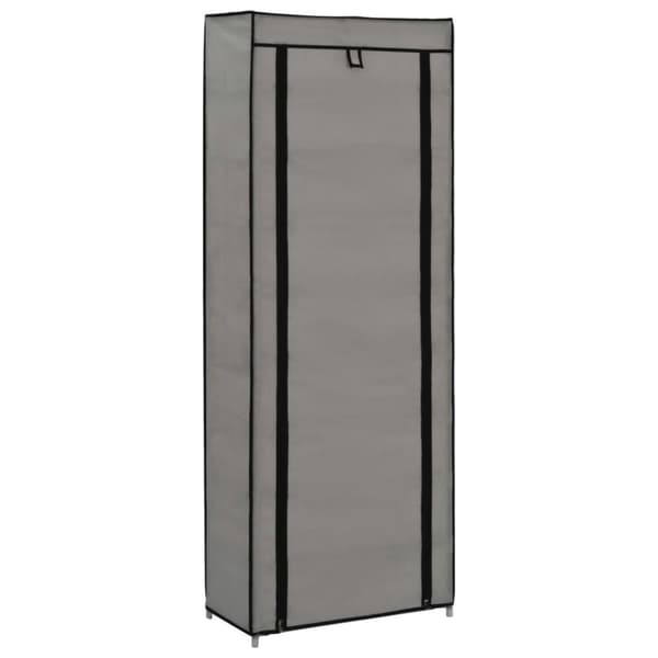 vidaXL Kenkäkaappi suojalla harmaa 57x29x162 cm kangas