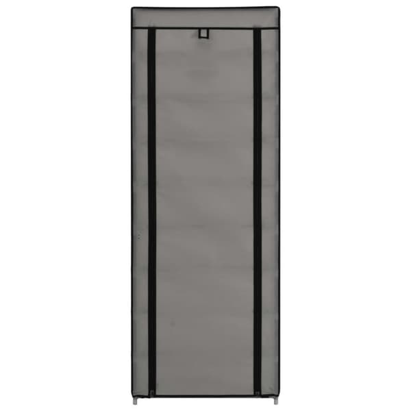vidaXL Kenkäkaappi suojalla harmaa 57x29x162 cm kangas
