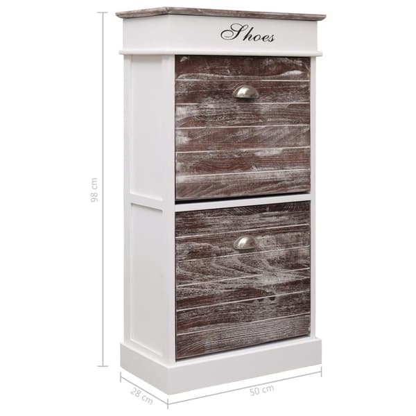 vidaXL Kenkäkaappi ruskea 50x28x98 cm keisaripuu