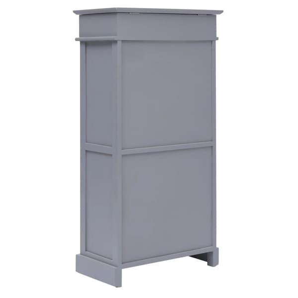 vidaXL Skoskåp grå 50x28x98 cm kejsarträ