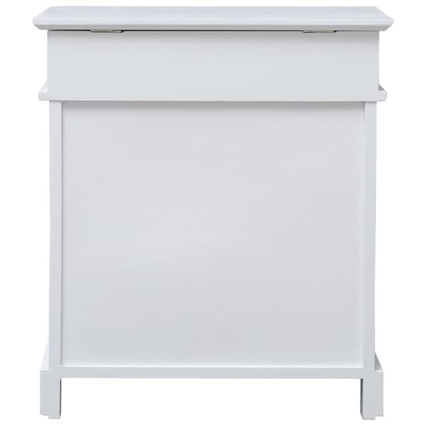 vidaXL Skoskåp vit 50x28x58 cm kejsarträ