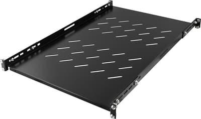 TOTEN, 19" fast hylla, 1U, 710mm djup, för 1000mm djup skåp, max 100