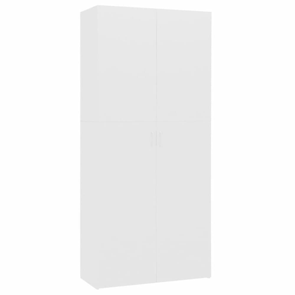 vidaXL skoskab 80 x 35,5 x 180 cm spånplade hvid