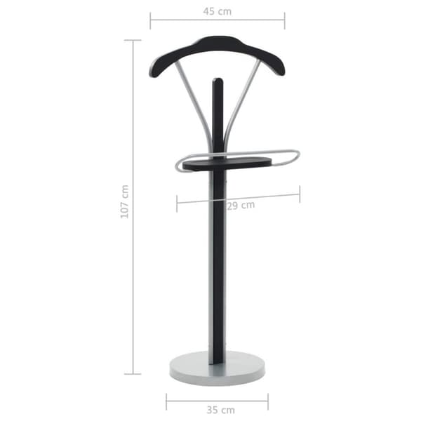 vidaXL vdaXL stumtjener til jakkesæt 45 x 35 x 107 cm sort og grå