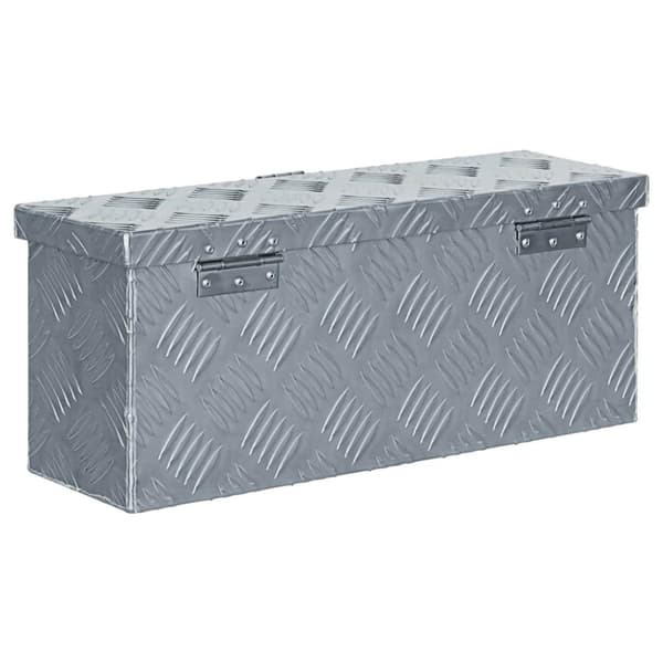 vidaXL Aluminiumsboks 48,5x14x20 cm sølv
