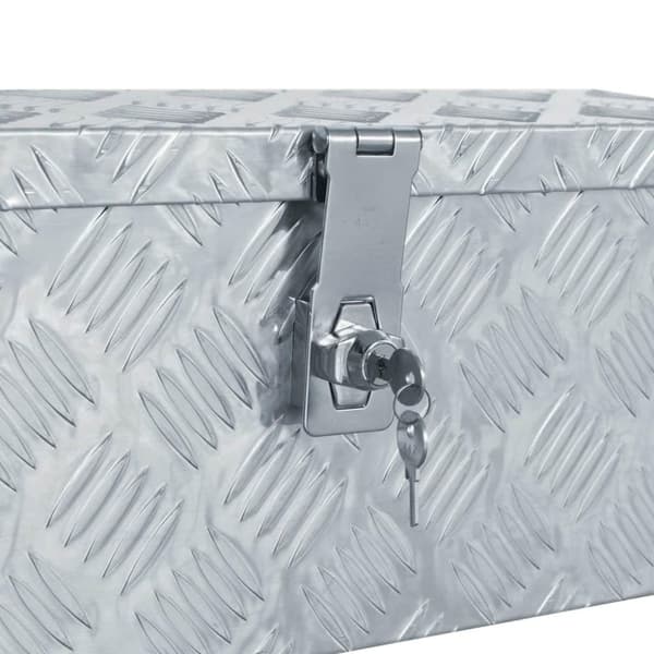 vidaXL Aluminiumsboks 48,5x14x20 cm sølv
