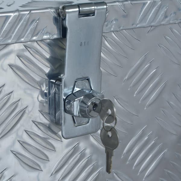 vidaXL Aluminiumlåda 610x430x455 mm silver