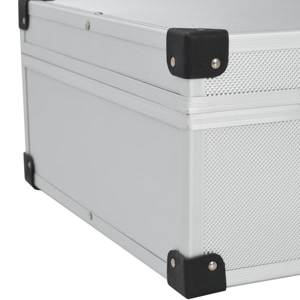 vidaXL Verktøykoffert 46x33x16 cm sølv aluminium