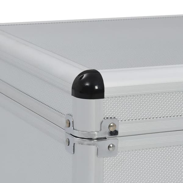 vidaXL Oppbevaringskasser 2 stk sølv aluminium