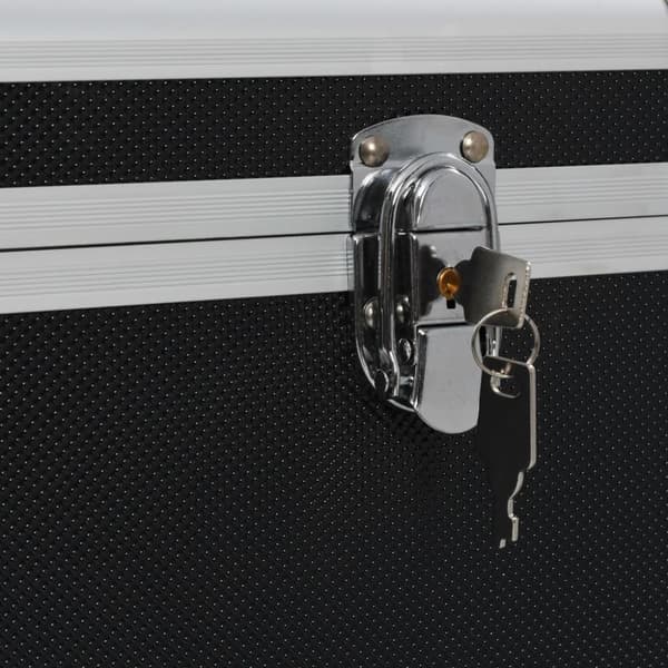 vidaXL Oppbevaringskasser 3 stk svart aluminium
