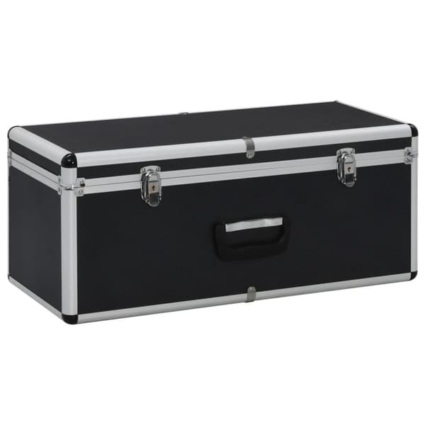 vidaXL Oppbevaringskasser 3 stk svart aluminium