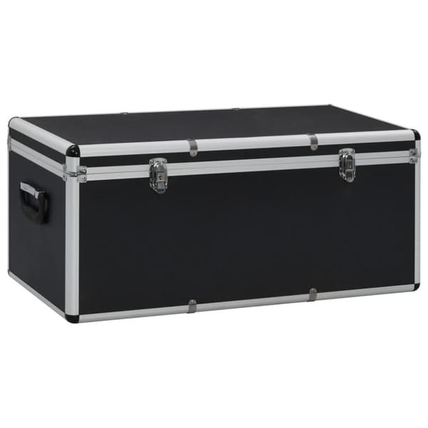 vidaXL Oppbevaringskasser 3 stk svart aluminium