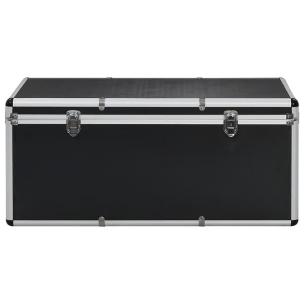 vidaXL Oppbevaringskasser 3 stk svart aluminium