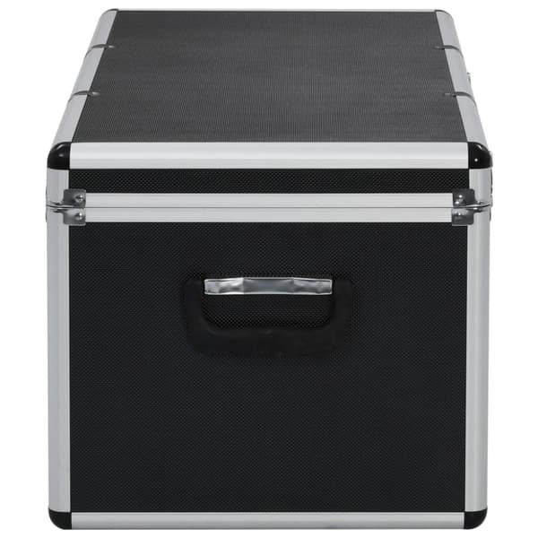 vidaXL Oppbevaringskasser 3 stk svart aluminium
