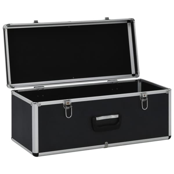 vidaXL Oppbevaringskasser 3 stk svart aluminium