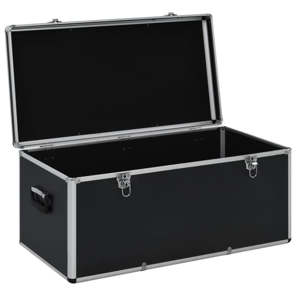 vidaXL Oppbevaringskasser 3 stk svart aluminium