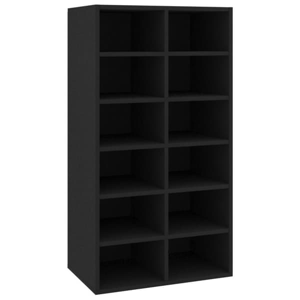 vidaXL skoreol 54 x 34 x 100,5 cm spånplade sort