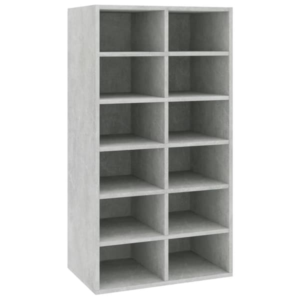 vidaXL skoreol 54 x 34 x 100,5 cm spånplade betongrå