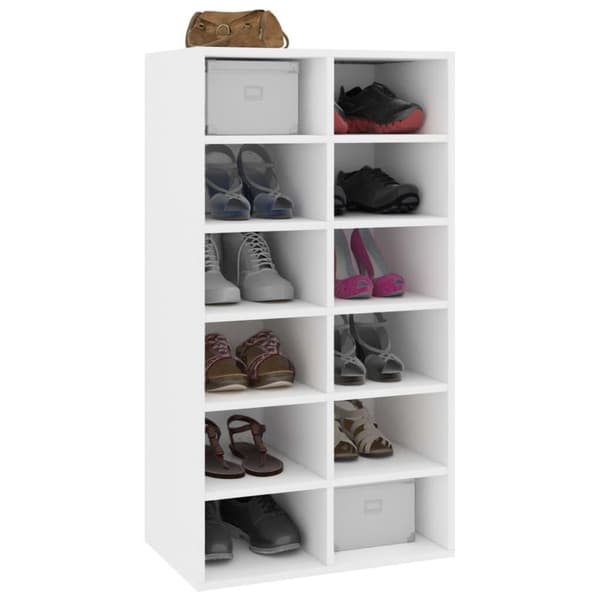 vidaXL skoreol 54x34x100,5 cm konstrueret træ hvid