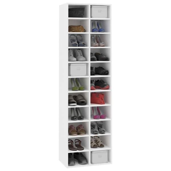 vidaXL skoreol 54 x 34 x 183 cm spånplade hvid