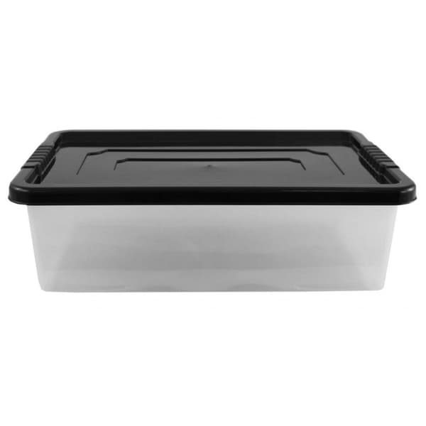 TML Opbevaringsboks under sengen Ebony/Clear 32L