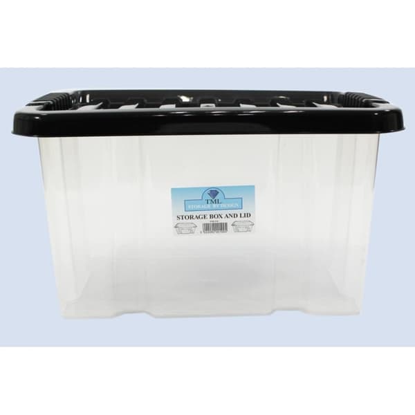 TML Opbevaringsboks og låg Clear 43 x 32 x 24cm