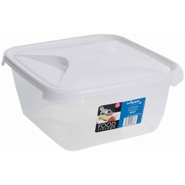 Wham Square Food Storage Box White 2L