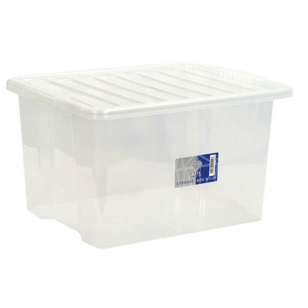 TML Storage Box with Lid Clear One Size