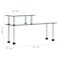 Miniatyrbilde 6 av 6: vidaXL Kjøkkenhylle gjennomsiktig 45x16x26 cm herdet glass