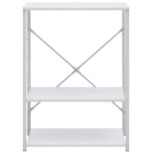 vidaXL Hylle til mikrobølgeovn hvit 60x39,6x79,5 cm konstruert tre