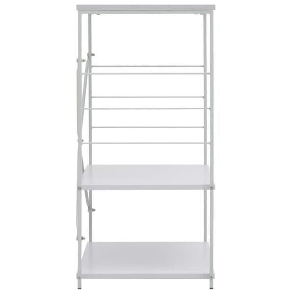 vidaXL Hylle til mikrobølgeovn hvit 60x39,6x79,5 cm konstruert tre