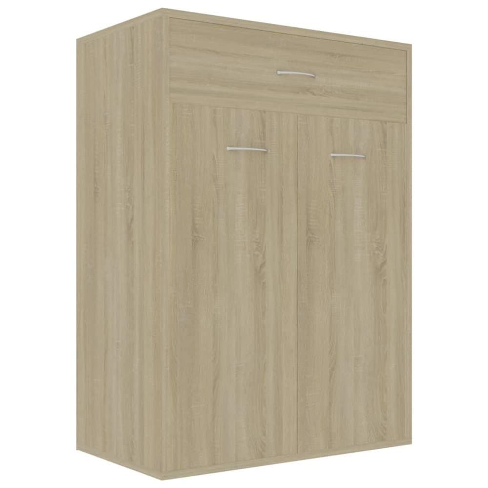 vidaXL Skoskåp sonoma-ek 60x35x84 cm spånskiva