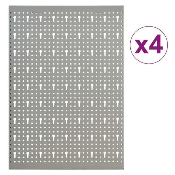 vidaXL Väggmonterade verktygstavlor 4 st 40x58 cm stål