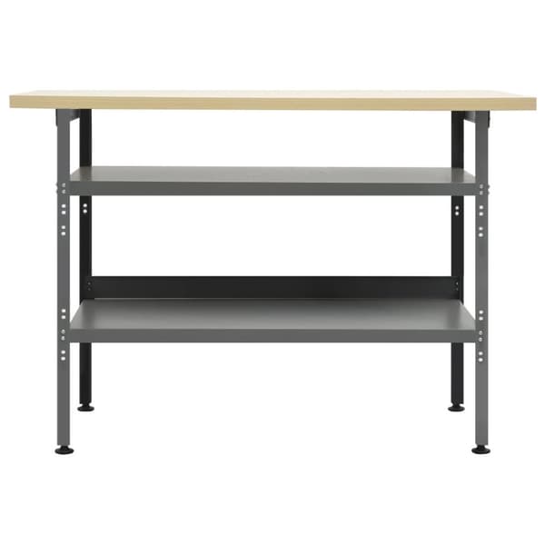 vidaXL arbejdsbord 120x60x85 cm stål grå