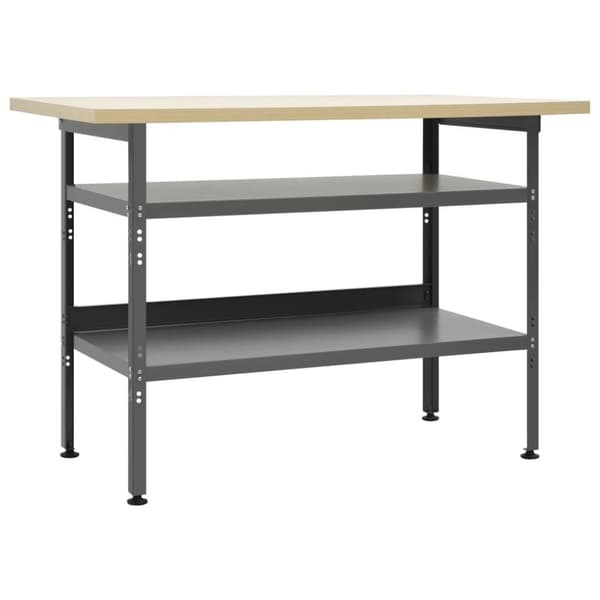 vidaXL arbejdsbænk 120x60x85 cm stål grå