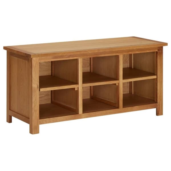 vidaXL Kenkäteline 90x37x45 cm täysi tammi