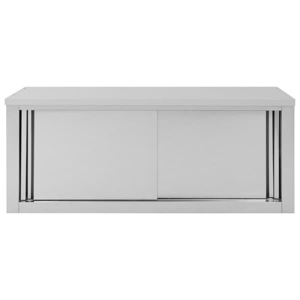 vidaXL Keittiön seinäkaappi liukuovilla 120x40x50 cm ruostumaton teräs