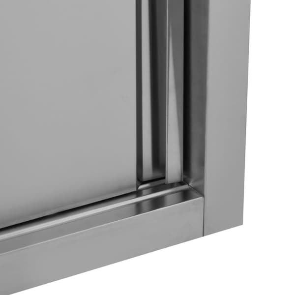 vidaXL Keittiön seinäkaappi liukuovilla 120x40x50 cm ruostumaton teräs