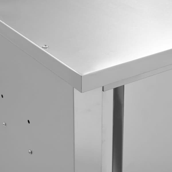 vidaXL Keittiön seinäkaappi liukuovilla 120x40x50 cm ruostumaton teräs