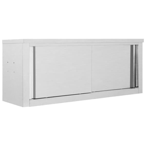 vidaXL Keittiön seinäkaappi liukuovilla 120x40x50 cm ruostumaton teräs