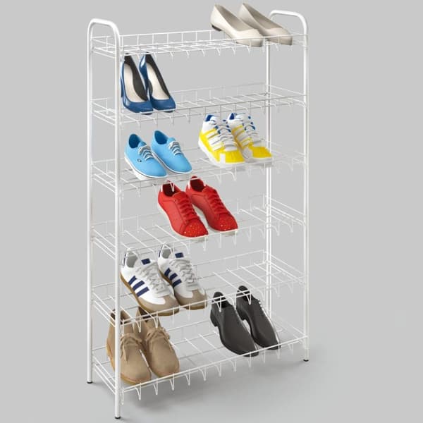Metaltex 6-lags skohylle Shoe 6 hvit
