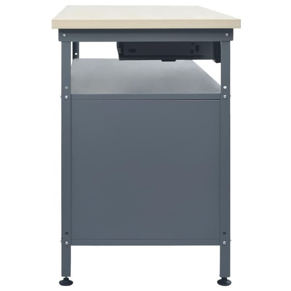 vidaXL arbejdsbænk 120x60x85 cm stål sort