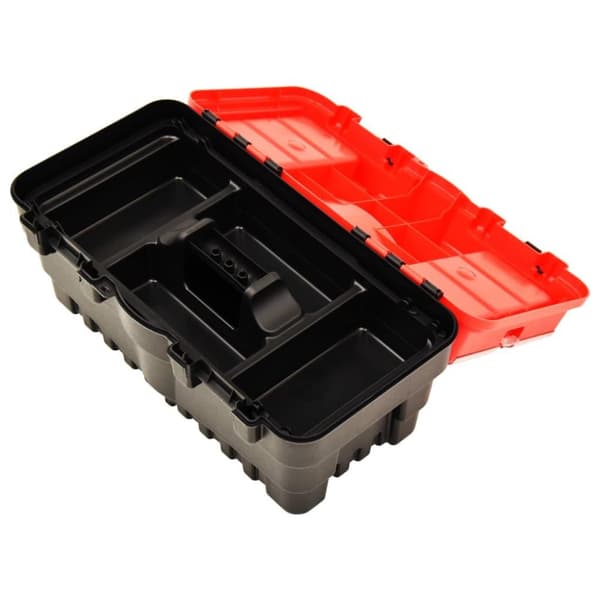 vidaXL værktøjskasse 462x256x242 mm plastik rød