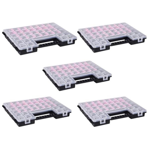 vidaXL sortimentskasser skillevægge 5 stk. 385x283x50 mm plastik