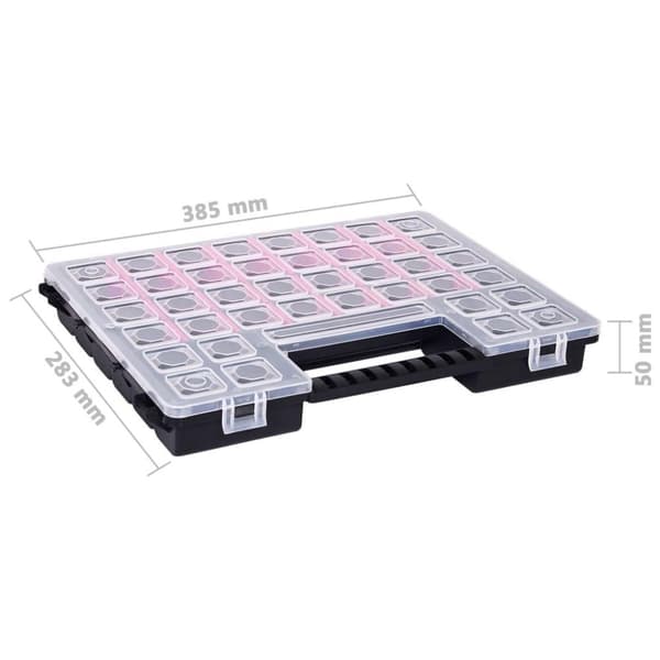 vidaXL sortimentskasser skillevægge 5 stk. 385x283x50 mm plastik