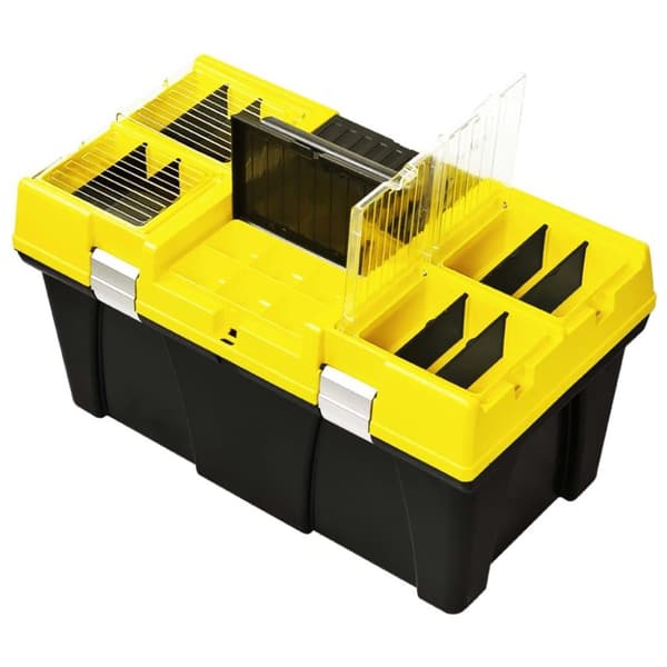 vidaXL Verktygslåda plast 595x337x316 mm gul