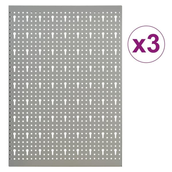 vidaXL Verktøytavler for vegg 3 stk 40x58 cm stål